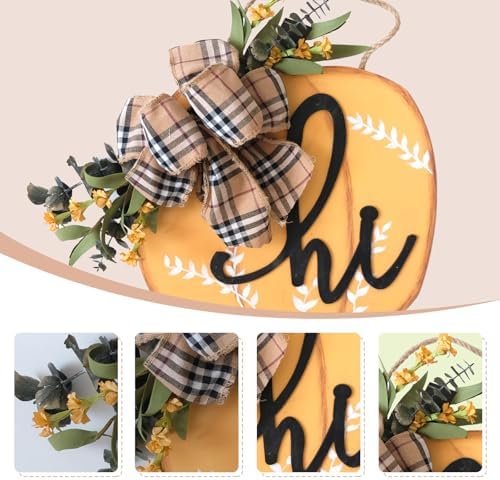 Idyllic Fall Harvest Pumpkin Wreath for Front Door