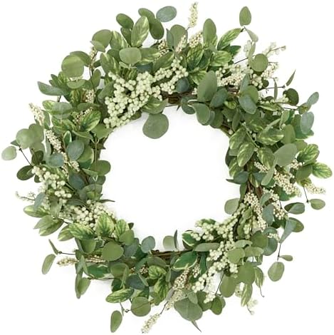 20 Inch Green Eucalyptus Wreath with Berry