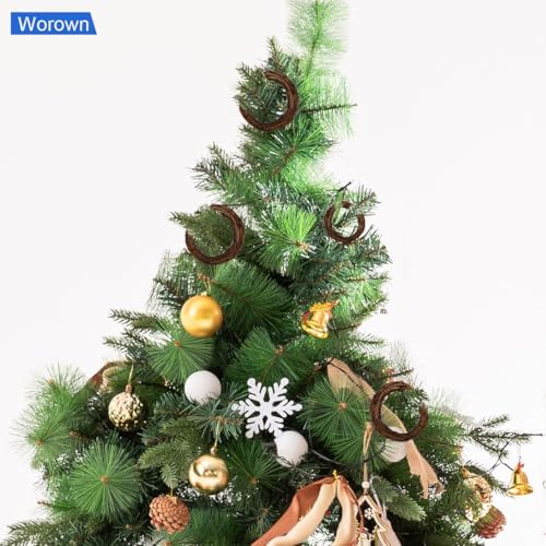 Worown 20 Pcs 3 Inch Natural Grapevine Wreaths Set 1