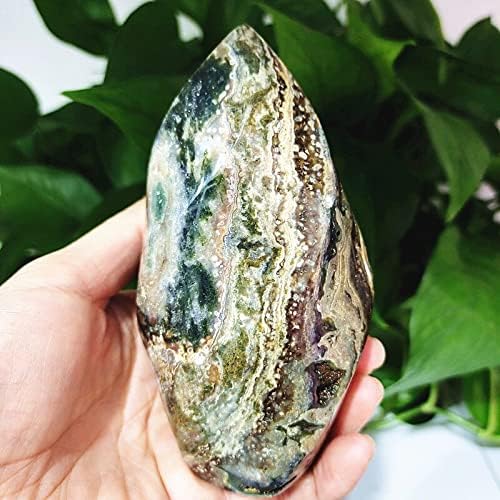 Natural Stones Sea Jade Crystal Flame Agate Decorative Specimen