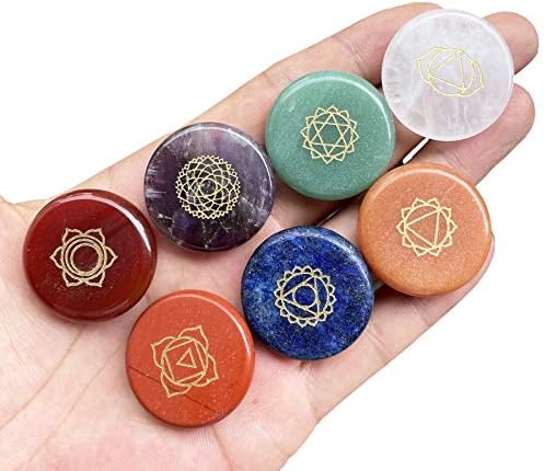Fekuar 7 Chakra Gemstone Set for Healing and Meditation