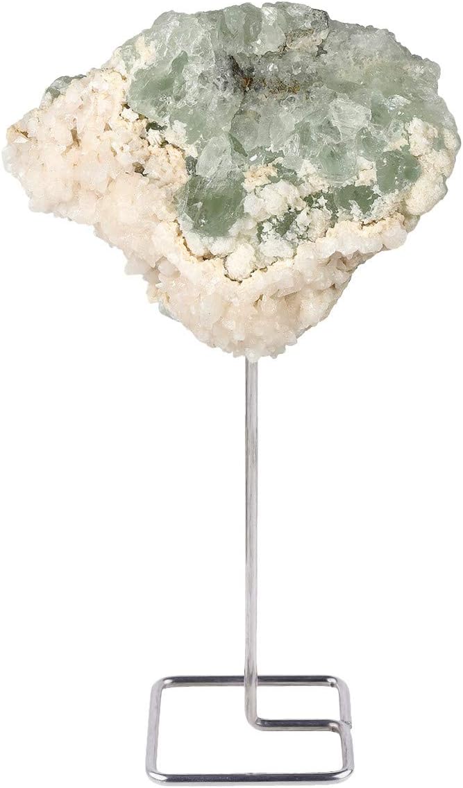Rockcloud Green Fluorite Chakra Stone Figurine with Stand