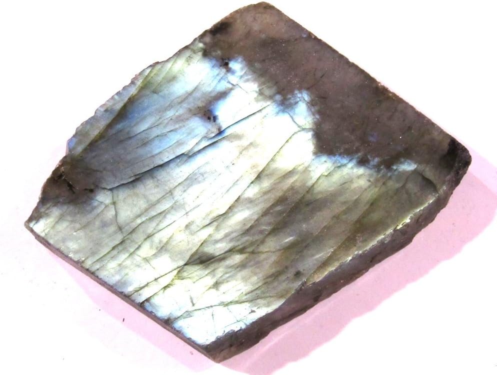 Large Polished Labradorite Slab Ex A Quality with Velvet Bag