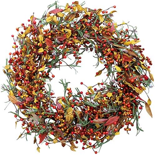 The Wreath depot Appalachia Berry Silk Fall Door Wreath 24 Inch