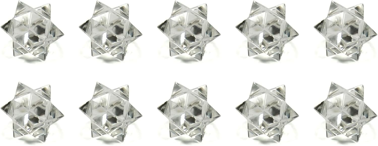 Jet Crystal Quartz Merkaba 12 Point Healing Star