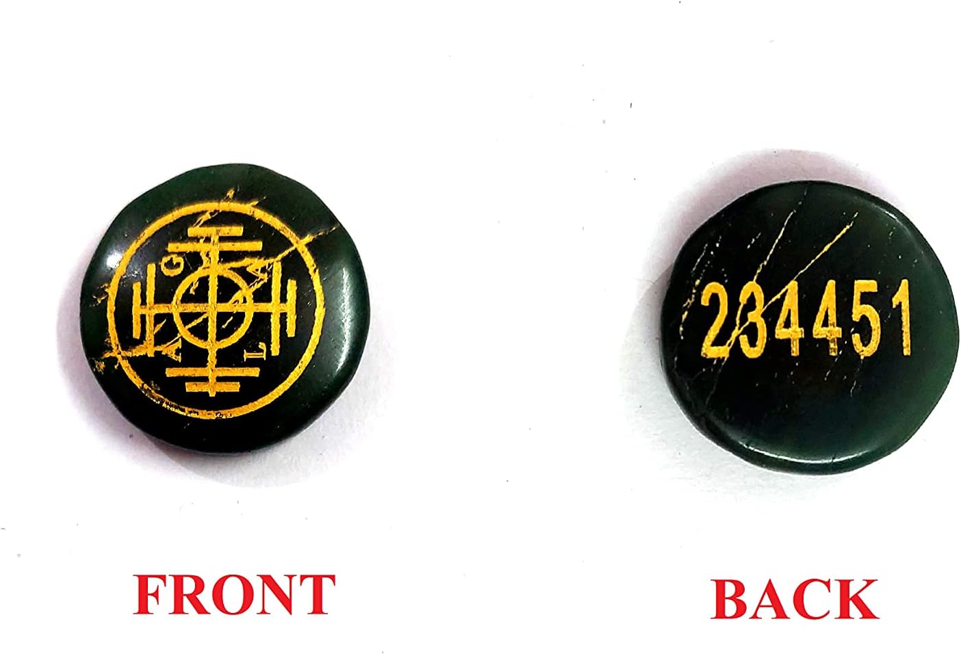 I Attract Wealth Zibu Prosperity Angel Green Aventurine Oval Cabochon Crystal