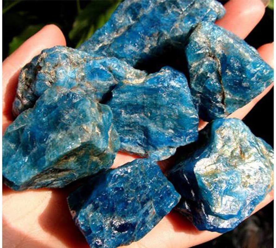 Blue Apatite Healing Crystal Rough Stone 1 Piece 30-40 Grams