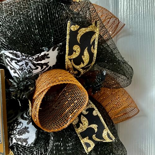 What A Mesh Tarot Card Halloween Wreath 24 or 28 Inch