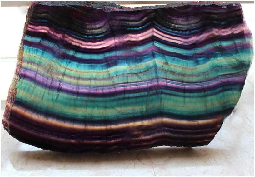 Rainbow Fluorite Slice Healing Crystal for Home Decor