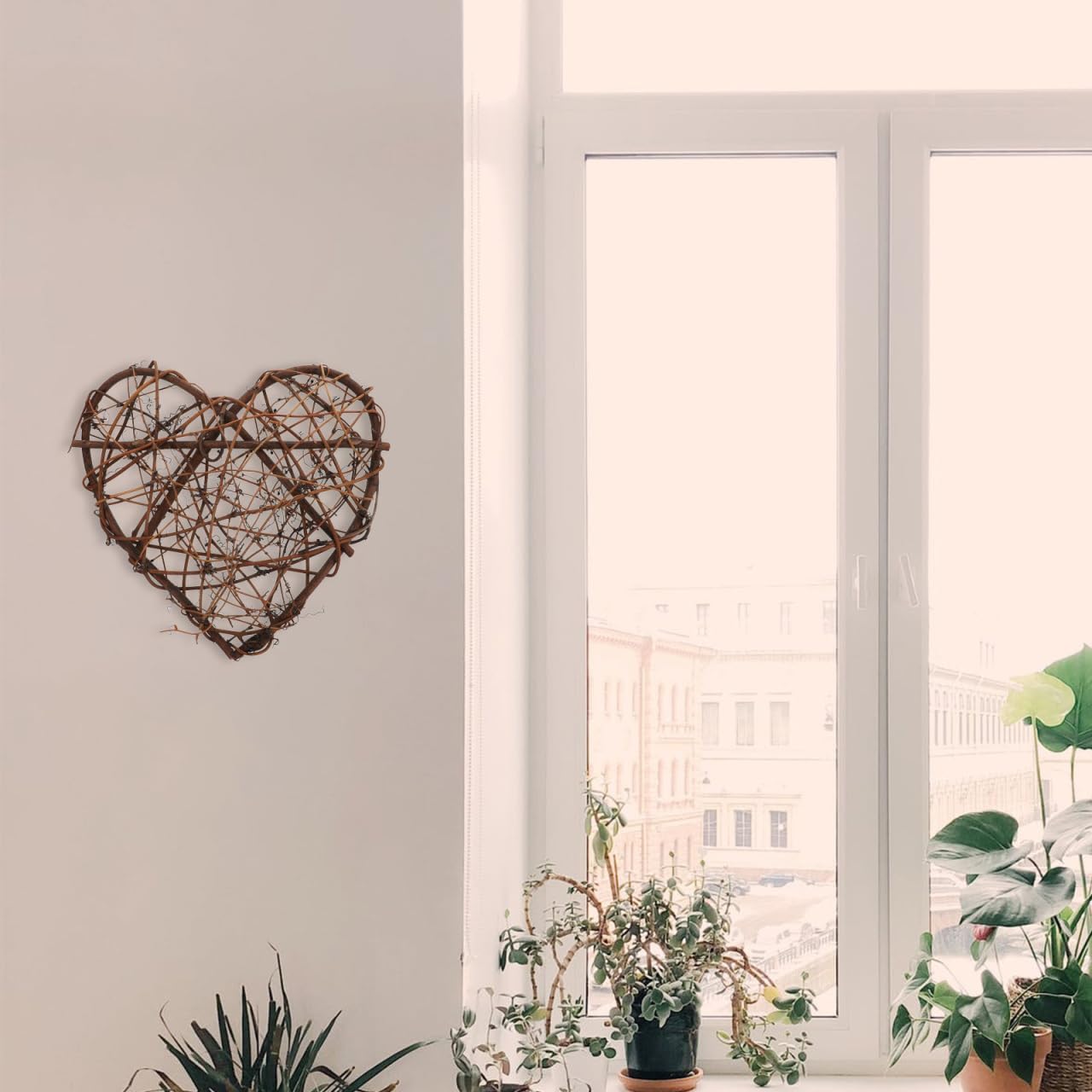 EXCEART 2 Pcs Rattan Wreath Decor for Crafts