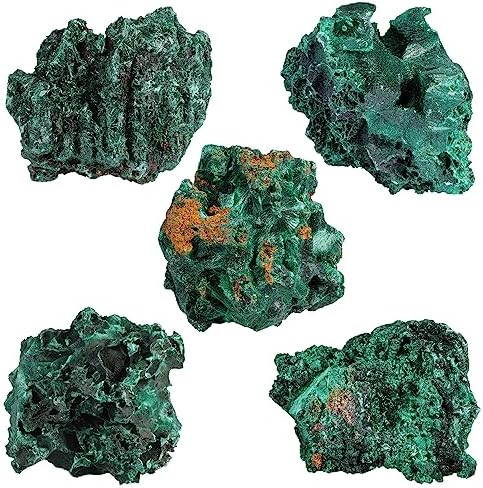 Rockcloud Natural Malachite Healing Stone Decoration
