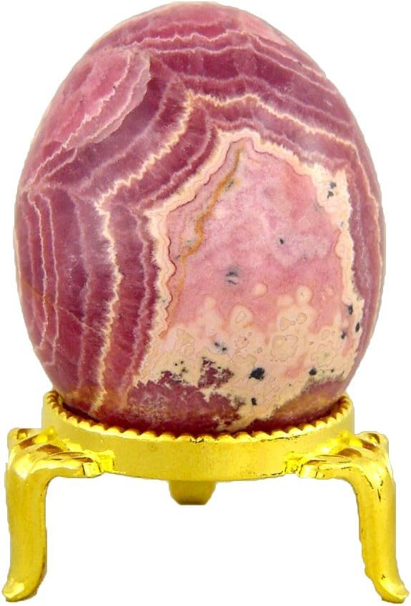Rhodochrosite Healing Egg with Stand 1
