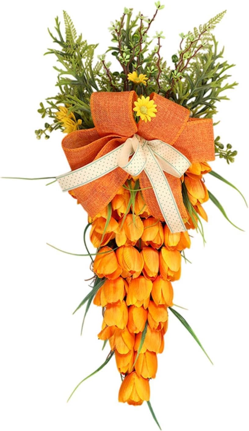 Handmade Easter Tulip Swag Wreath Decor