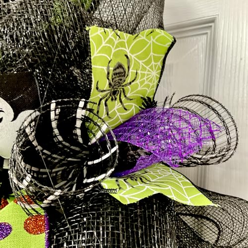 Never Trust The Living Halloween Deco Mesh Wreath