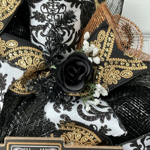 What A Mesh Tarot Card Halloween Wreath 24 or 28 Inch