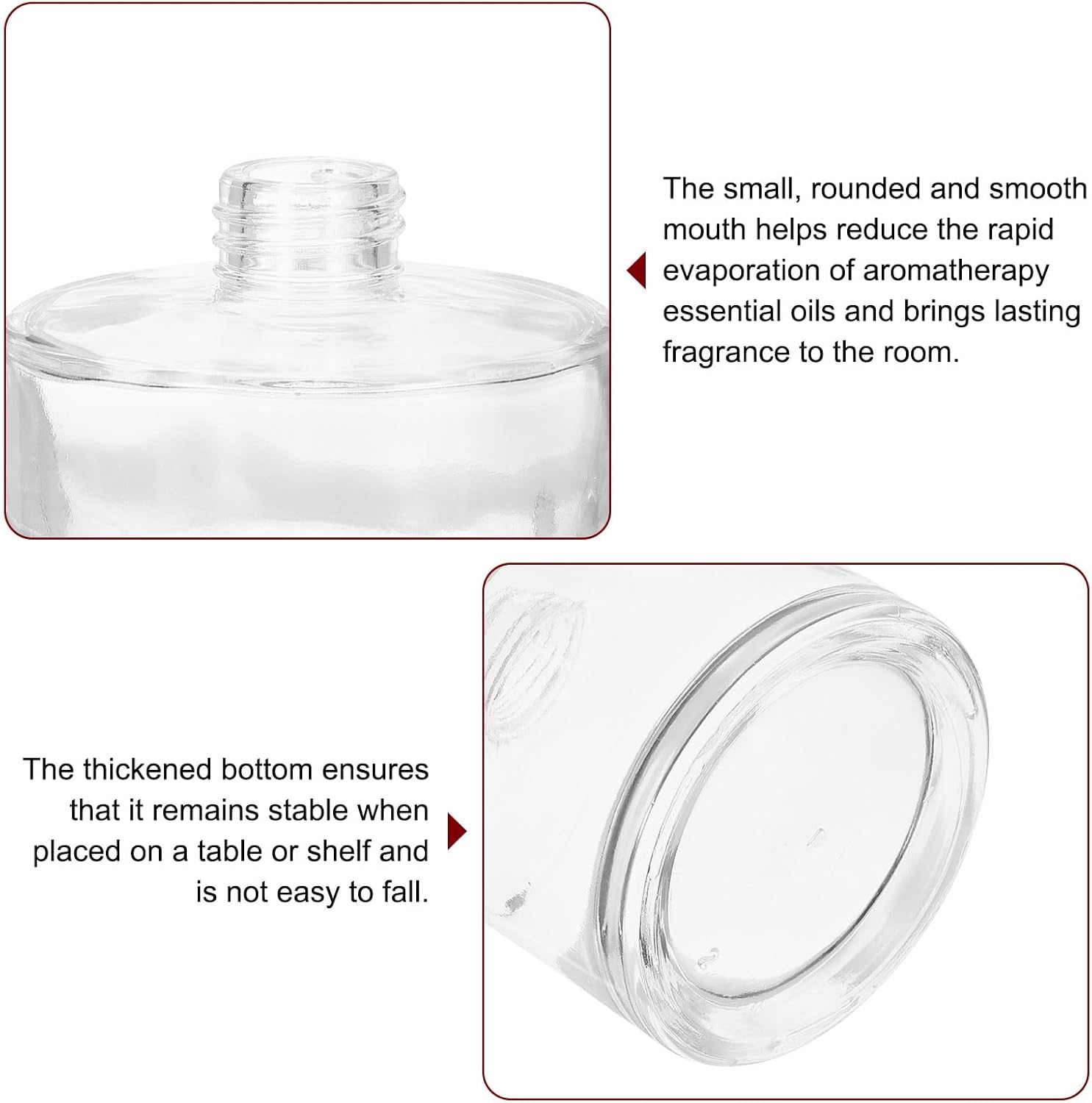 HARFINGTON 200ml Glass Diffuser Bottle for Aromatherapy