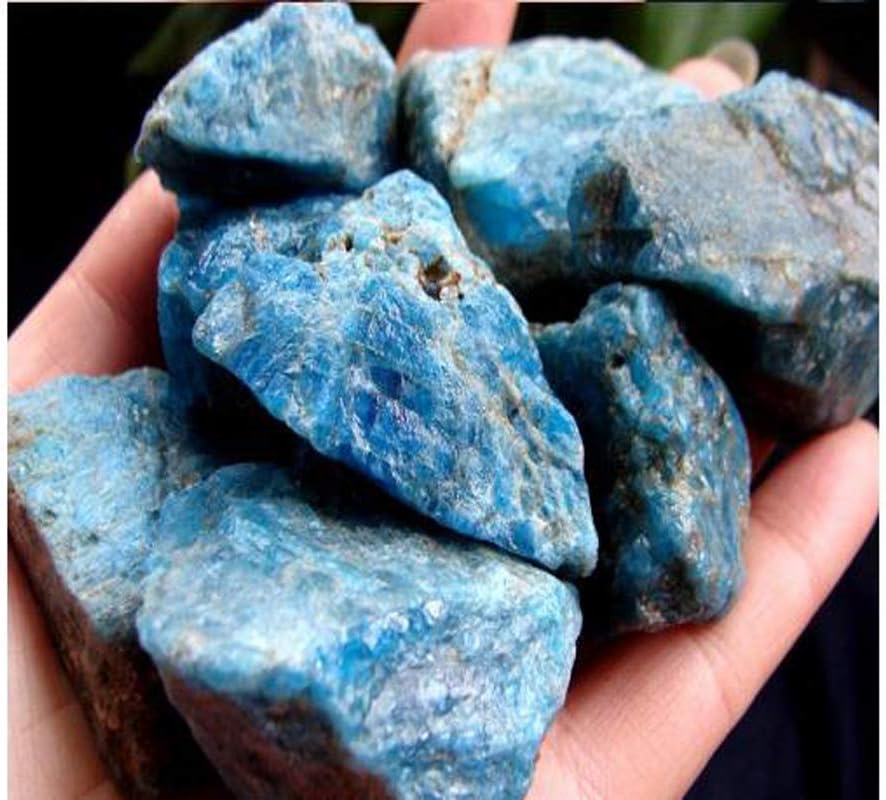 Blue Apatite Healing Crystal Rough Stone 1 Piece 30-40 Grams