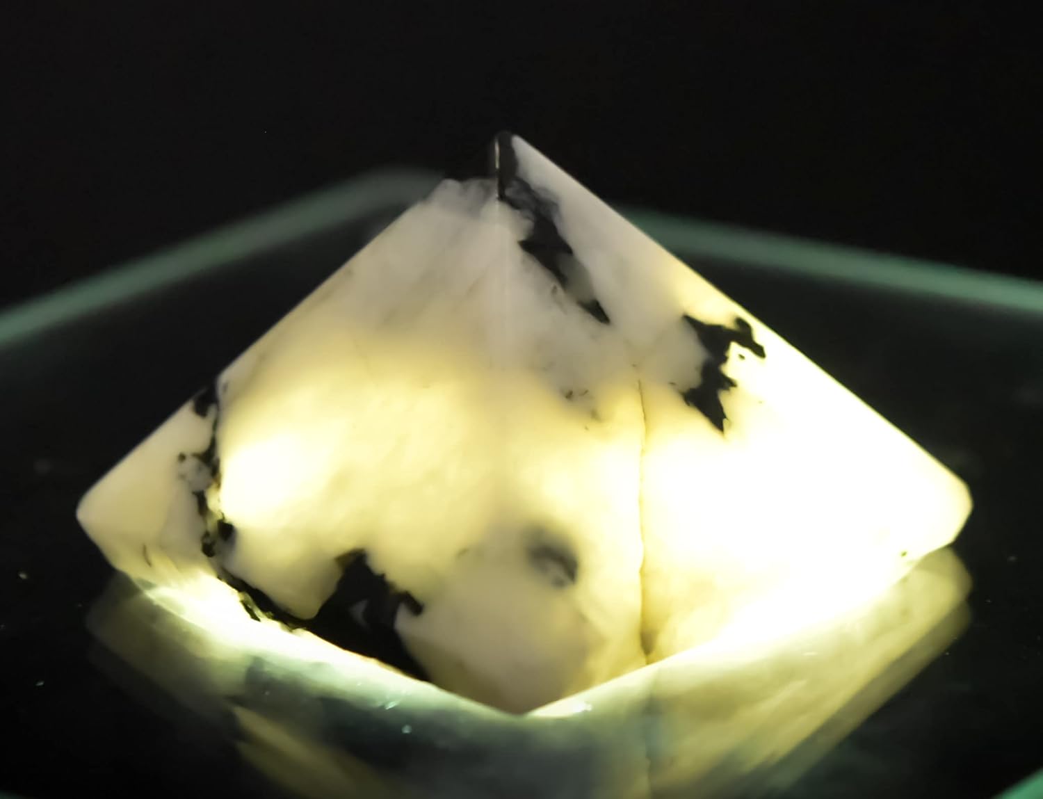 HQRP Rainbow Moonstone Pyramid Natural Decor Specimen India