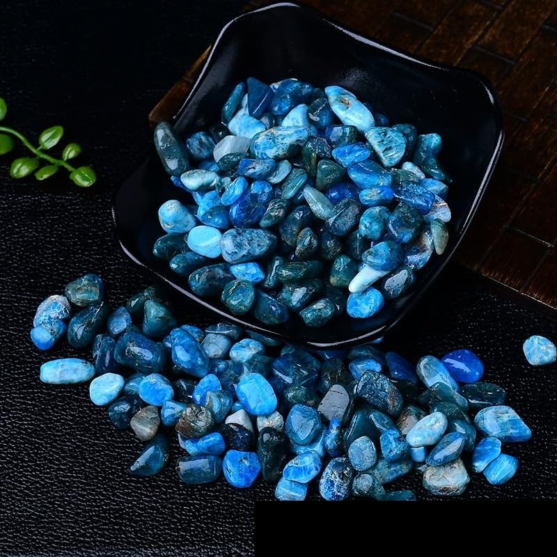 NASTYA Blue Apatite Crystal Gravel Decor 7-9mm 1000g