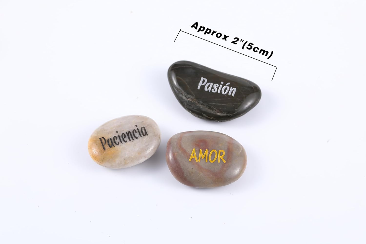 ROCKIMPACT 100 Pieces Spanish Engraved Stones for Motivation and Inspiration