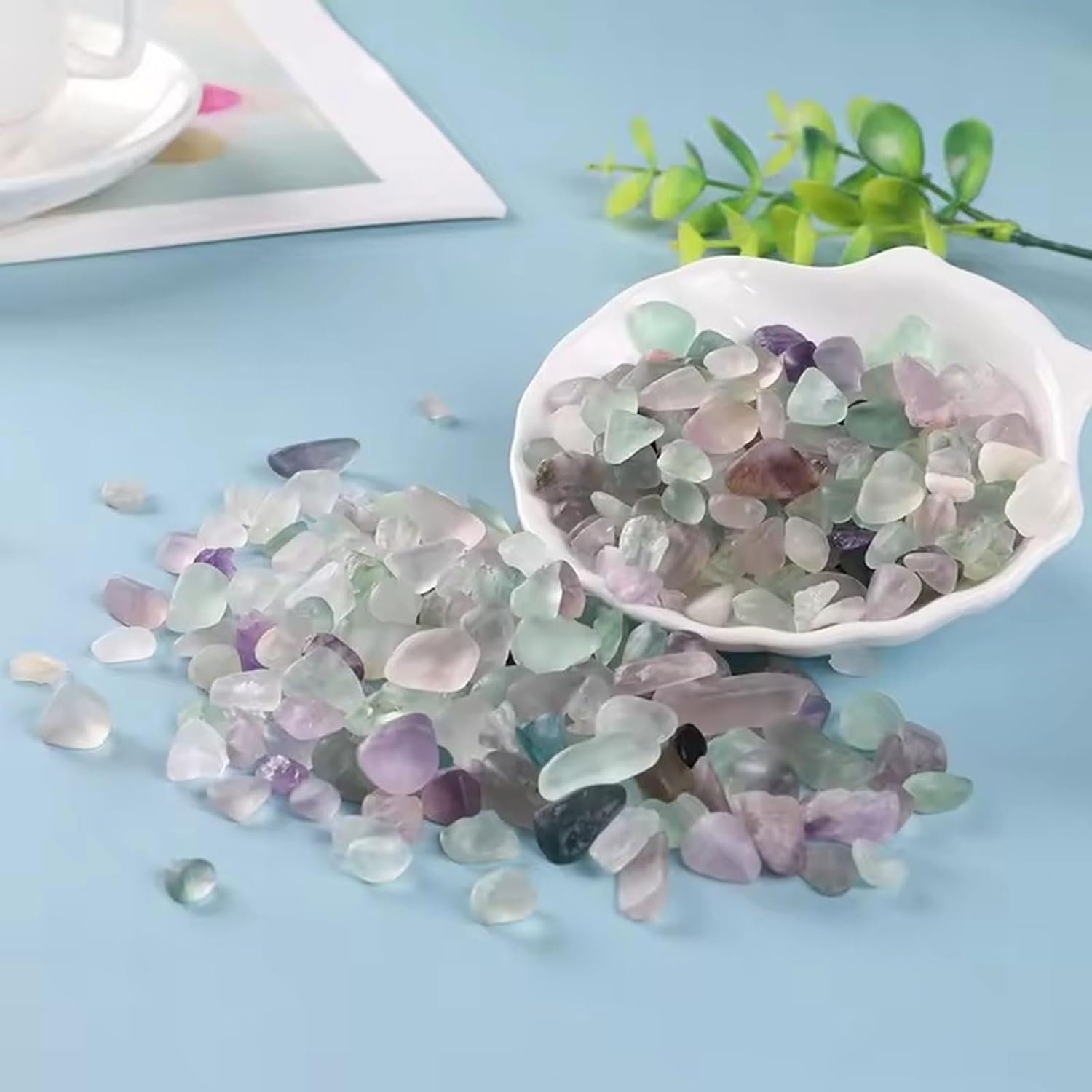 Rainbow Fluorite Tumbled Chips Healing Stones 22lb