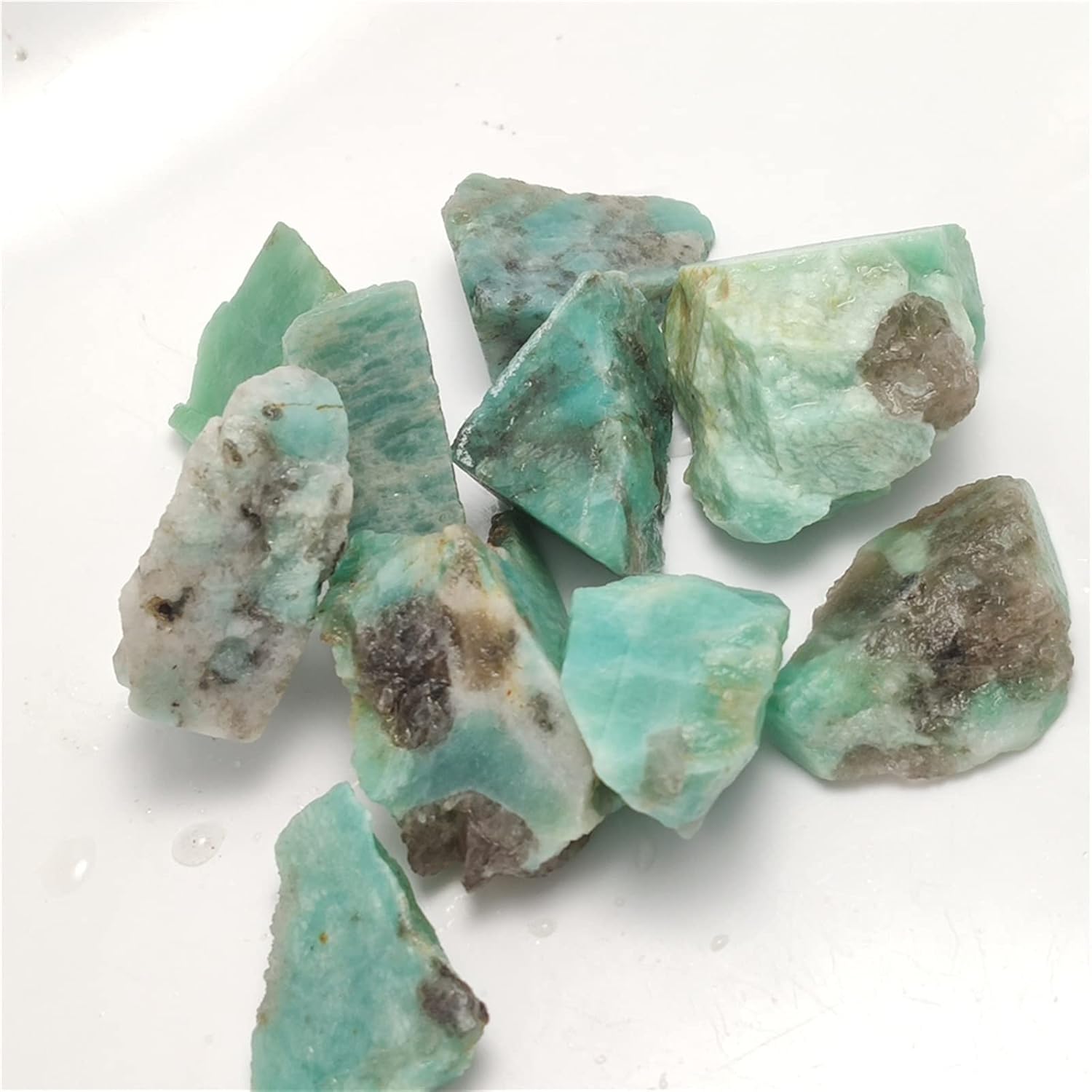 Natural Amazonite Raw Stones for Indoor Fountain Decoration