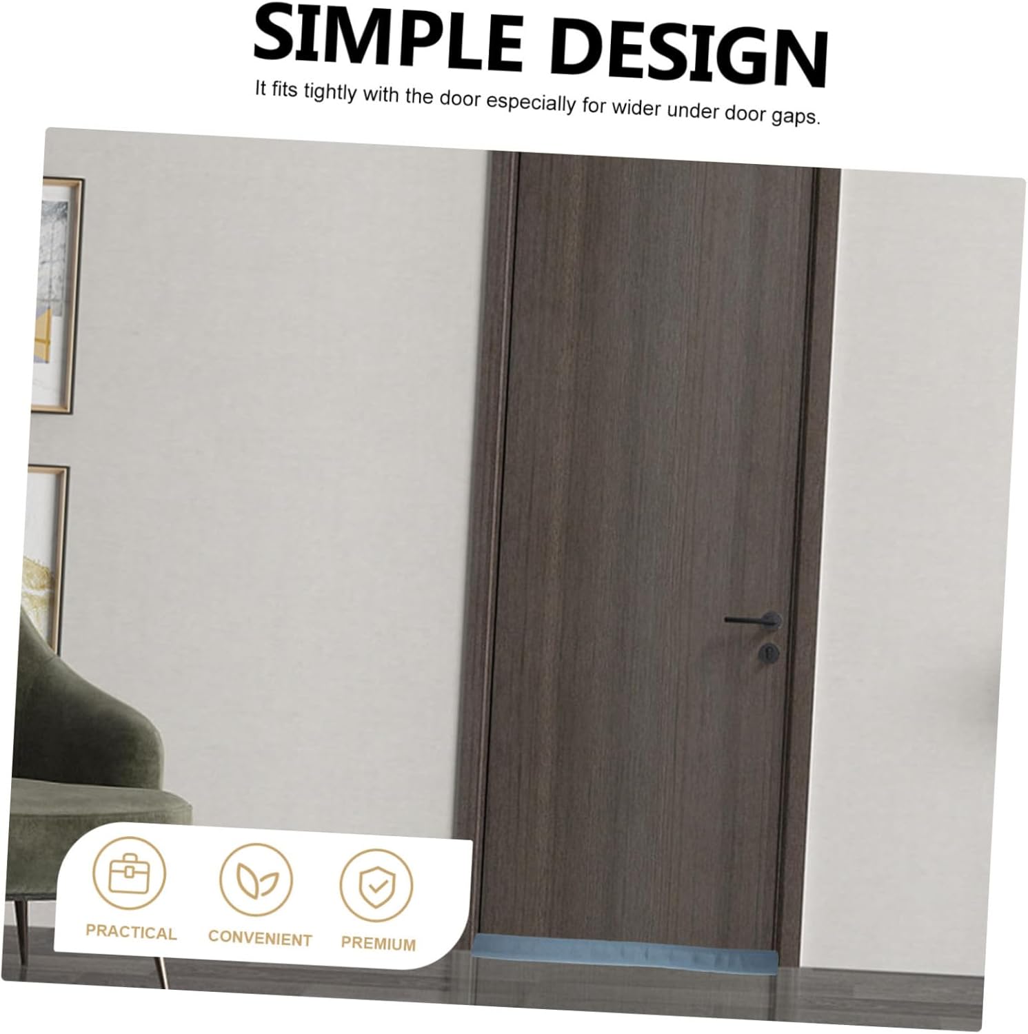 3pcs Door Bottom Sealing Strip Windproof Draft Stopper for Home Use
