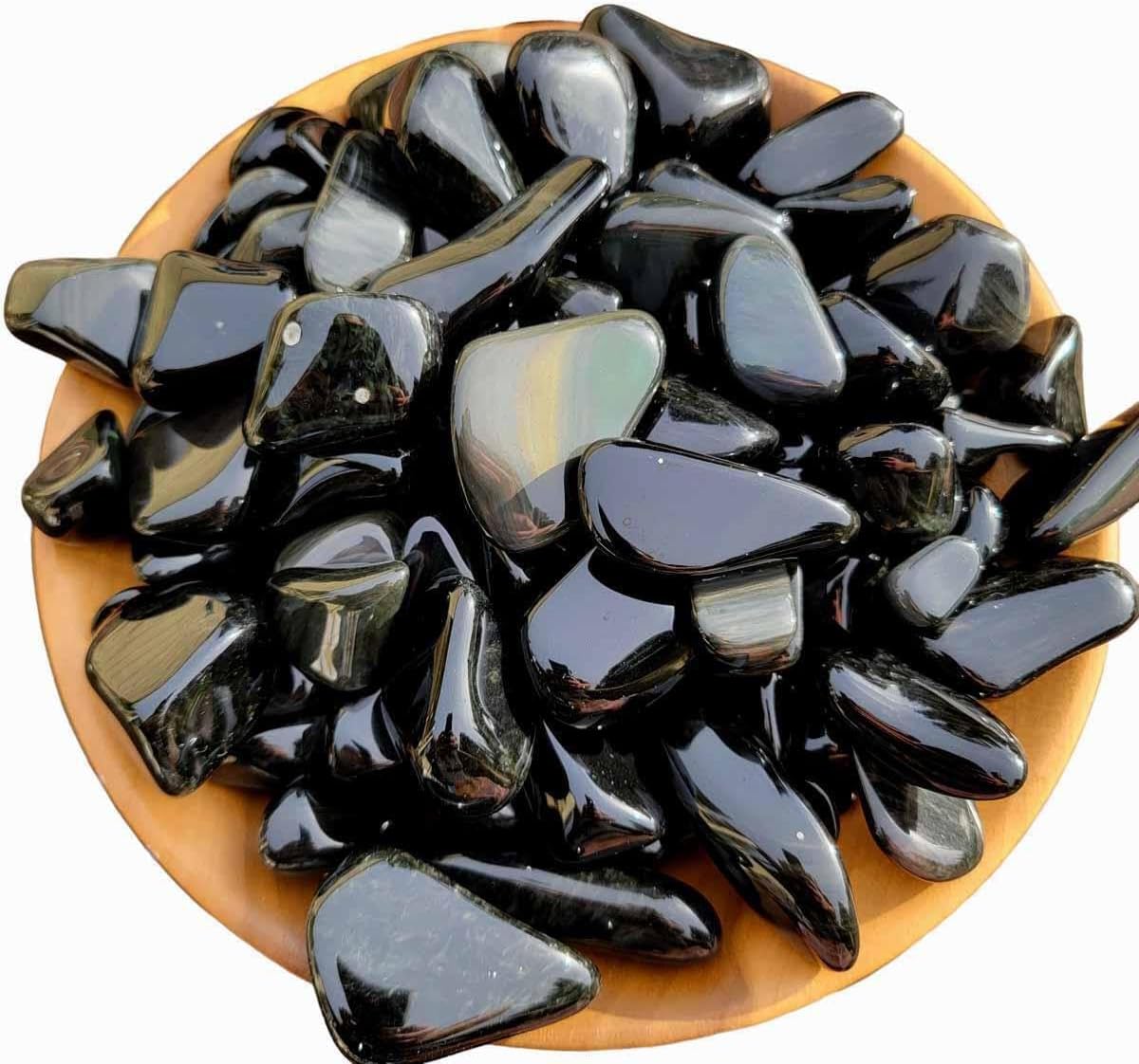 Velvet Obsidian Tumbled Stones - One Pound Pack