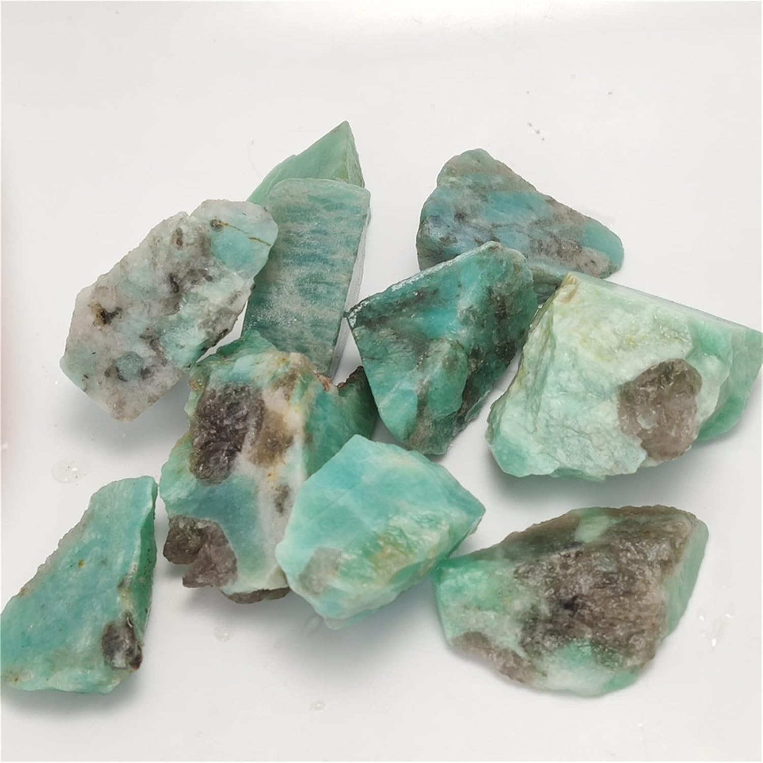 Natural Amazonite Raw Stones for Indoor Fountain Decoration