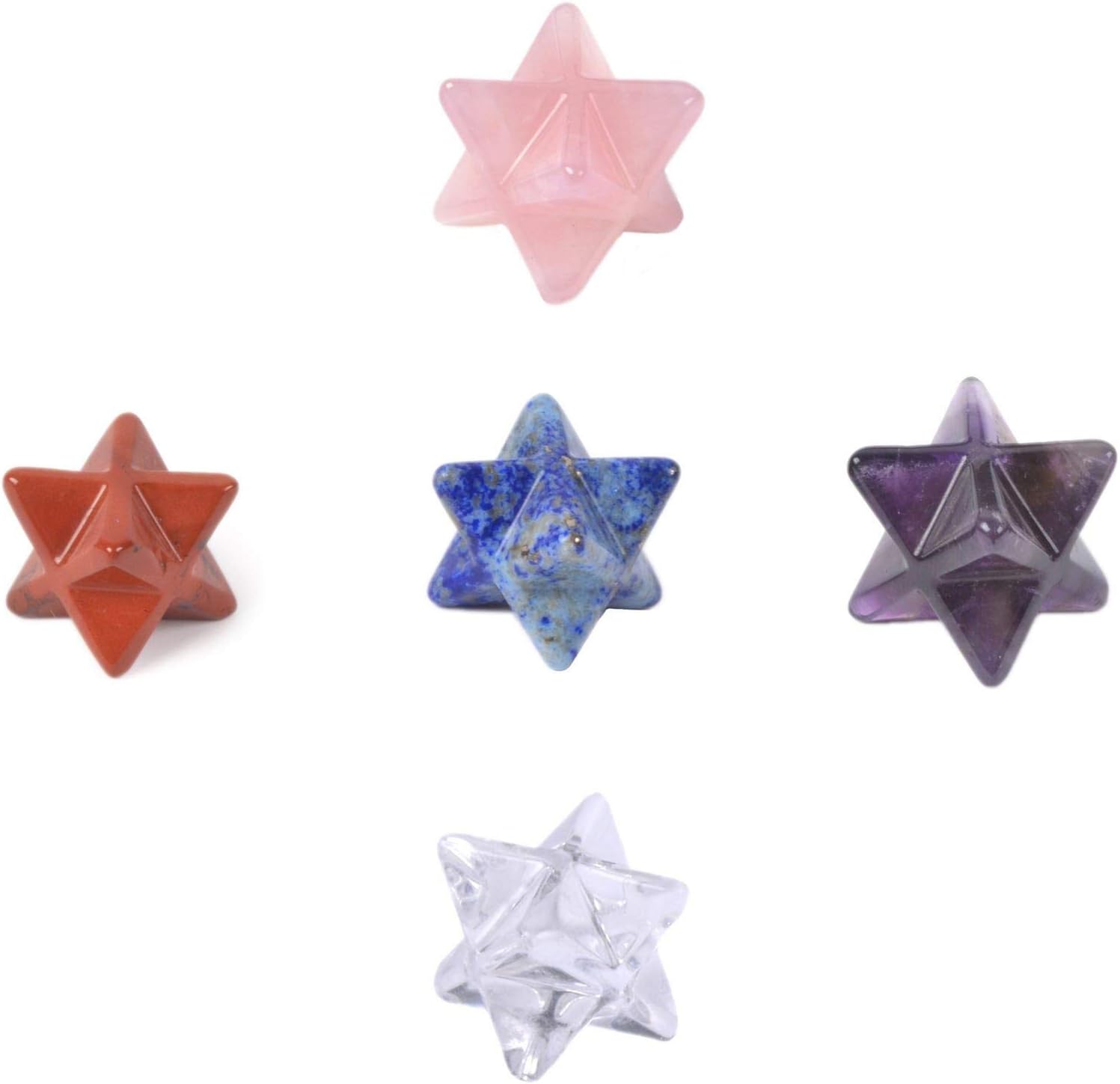 JUST IN STONES Merkaba Star Healing Crystal Stones Pack of 5