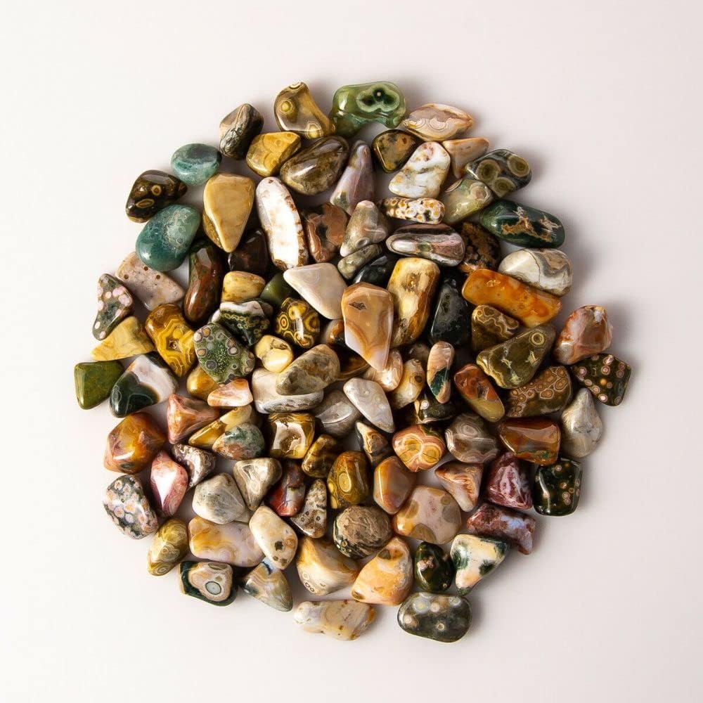 12 lb Tumbled Ocean Jasper Gemstones 80-100 Pieces
