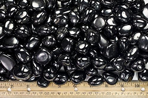 Fantasia Tumbled Black Jet Stones 12 lb Small