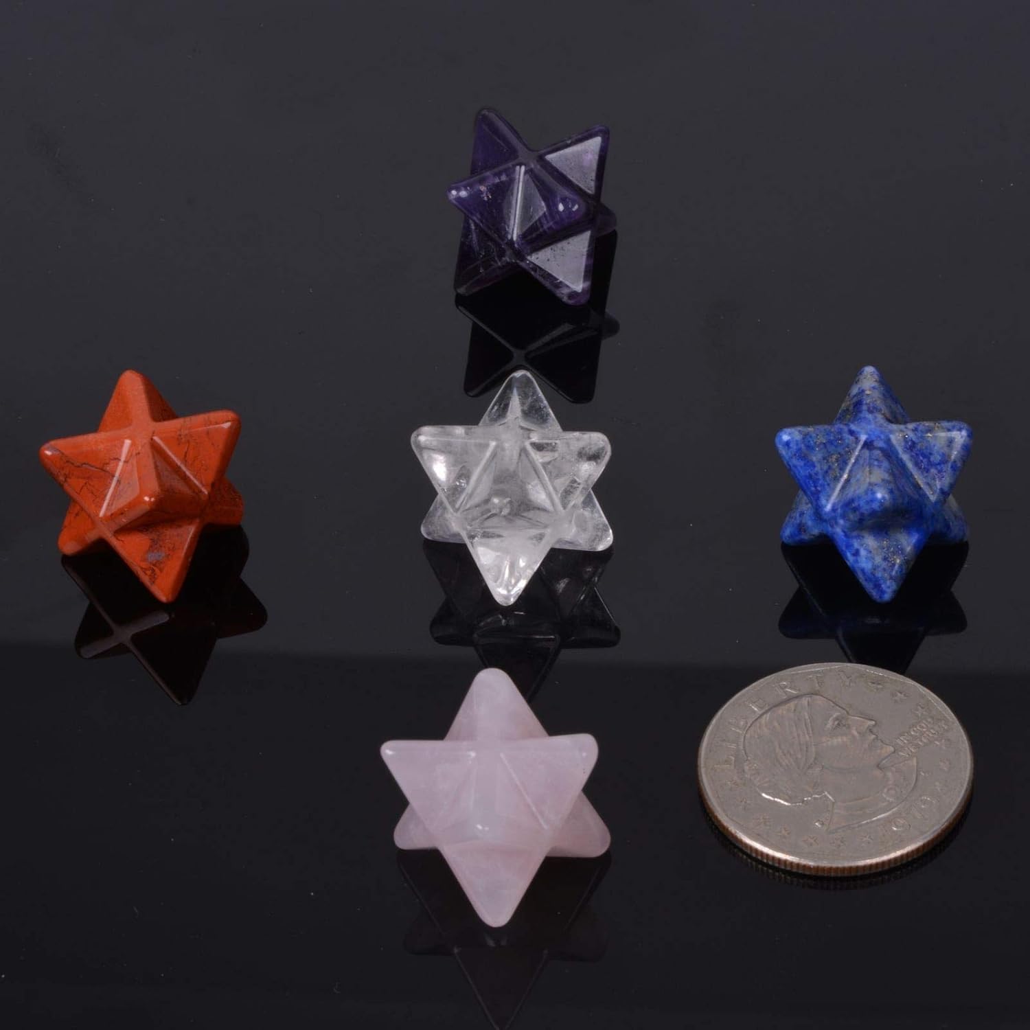 JUST IN STONES Merkaba Star Healing Crystal Stones Pack of 5