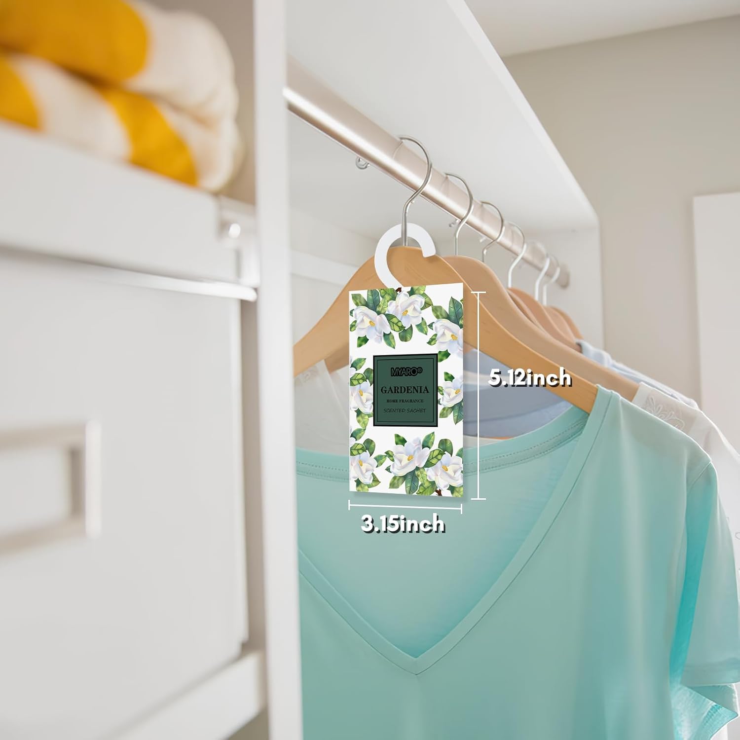 MYARO 12 Pack Gardenia Scented Sachets Air Freshener