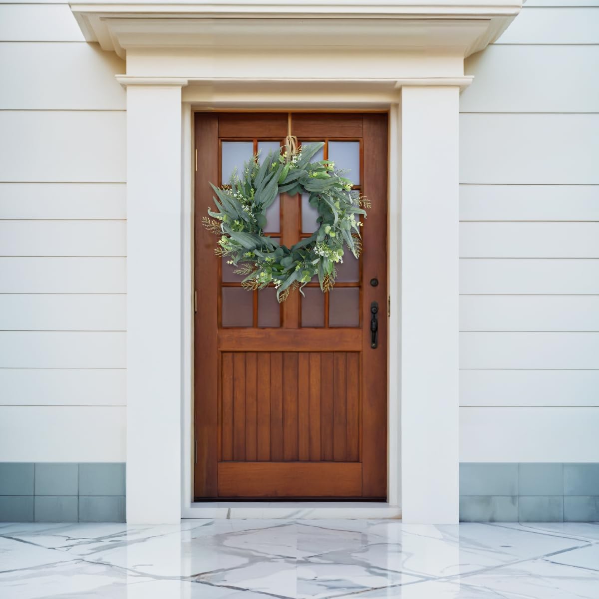 Seasons 22 Inch Eucalyptus Wreath for Front Door
