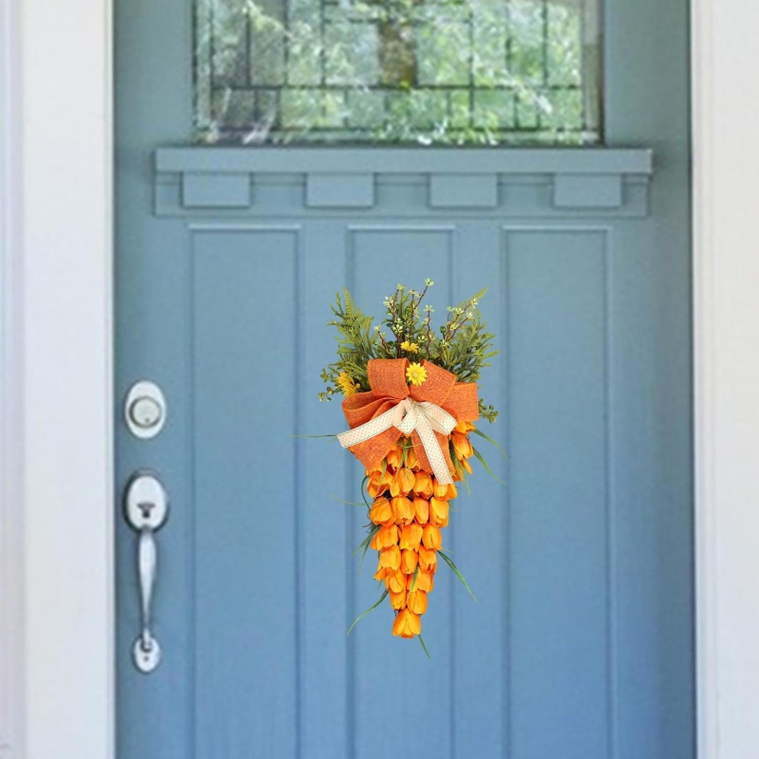 Handmade Easter Tulip Swag Wreath Decor