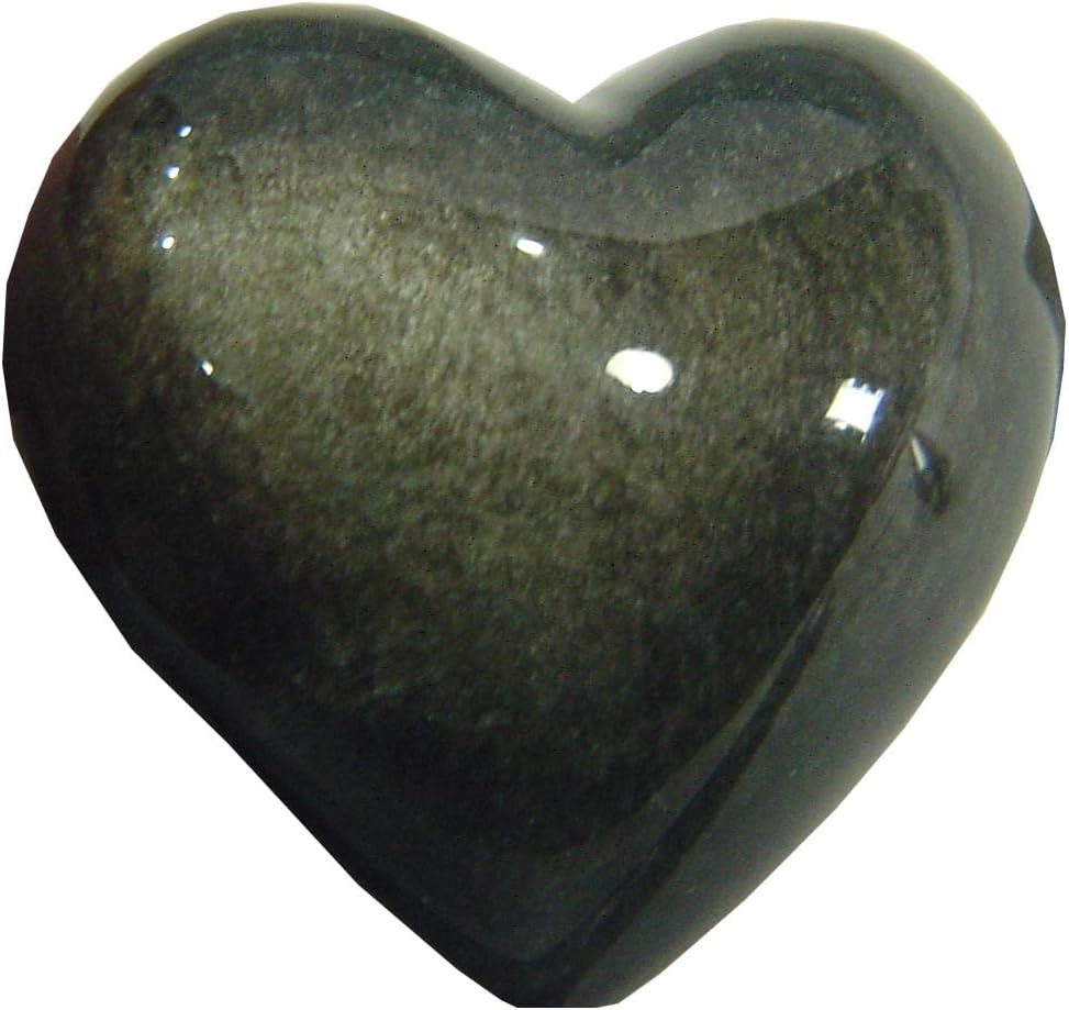 Mexican Gold Sheen Obsidian Puff Heart Stones 28 Pieces 1