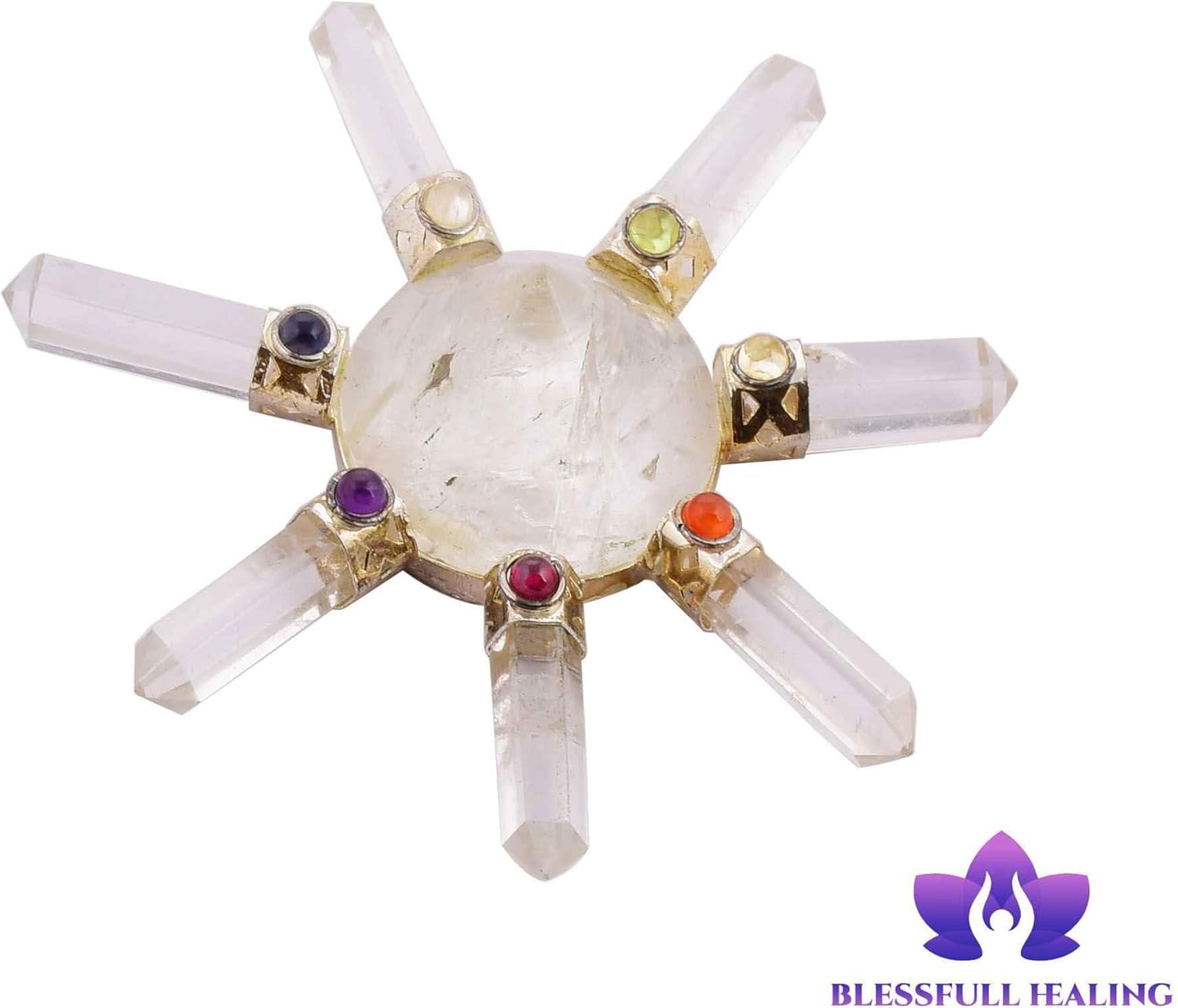 7 Chakra Crystal Conical Stone Generator Reiki Spiritual Gift