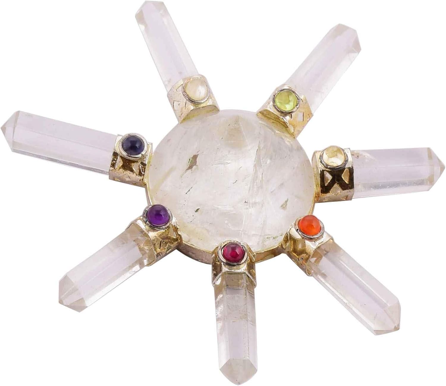 7 Chakra Crystal Conical Stone Generator Reiki Spiritual Gift