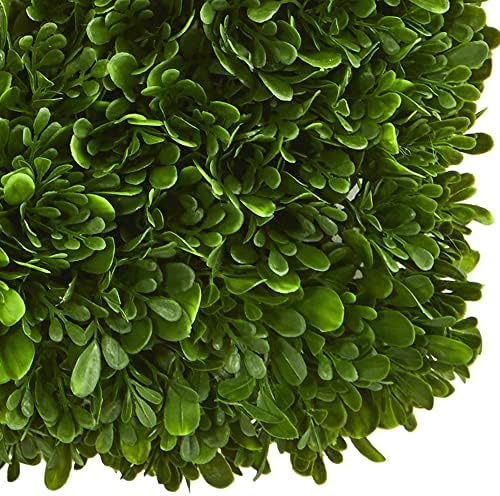 Nearly Natural 17 Inch Tea Leaf Square Wreath Artificial Plant Green
