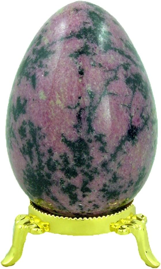 Butw Australian Rhodonite Stone Egg with Stand