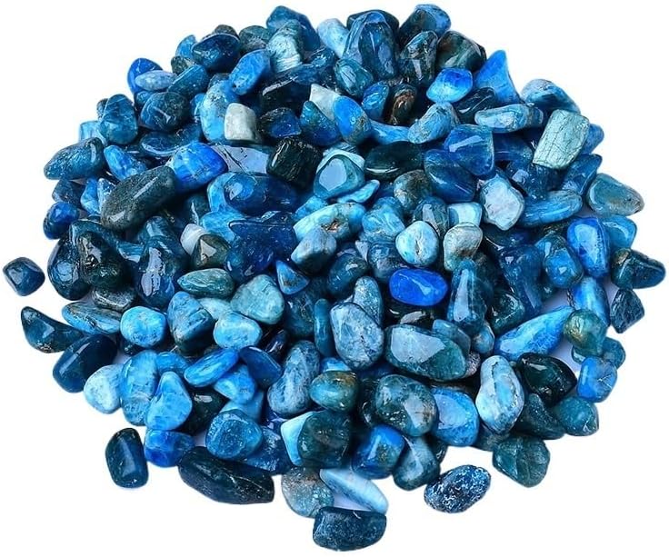 NASTYA Blue Apatite Crystal Gravel Decor 7-9mm 1000g