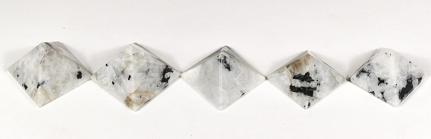 HQRP Rainbow Moonstone Pyramid Natural Decor Specimen India