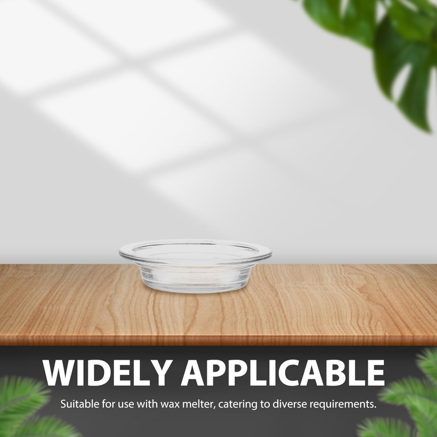 2Pcs Replacement Wax Warmer Glass Dish for Home Office Meditation