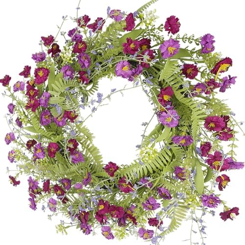 CISDUEO 20 Inch Spring Wreath Decor