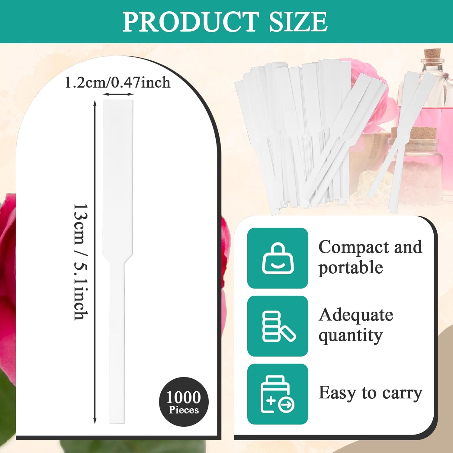 1000 Piece Perfume Tester Strips - Premium Fragrance Blotter for Scent Evaluation