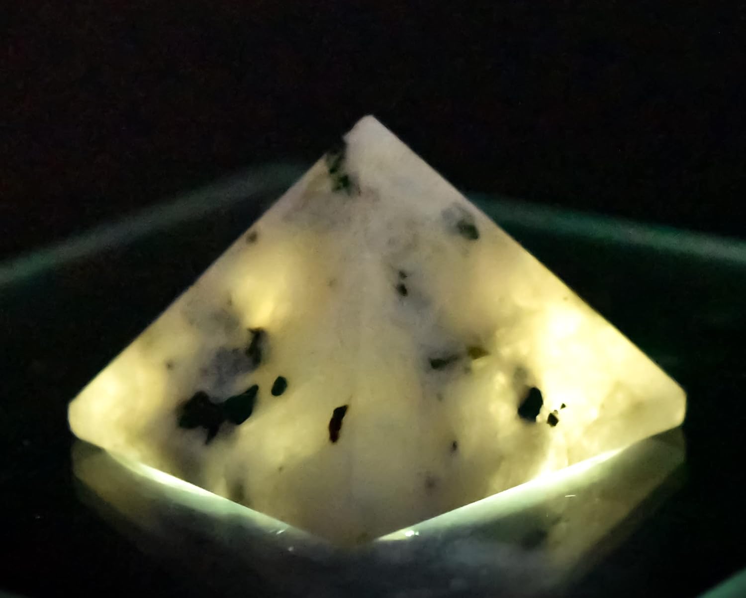 HQRP Rainbow Moonstone Pyramid Natural Decor Specimen India