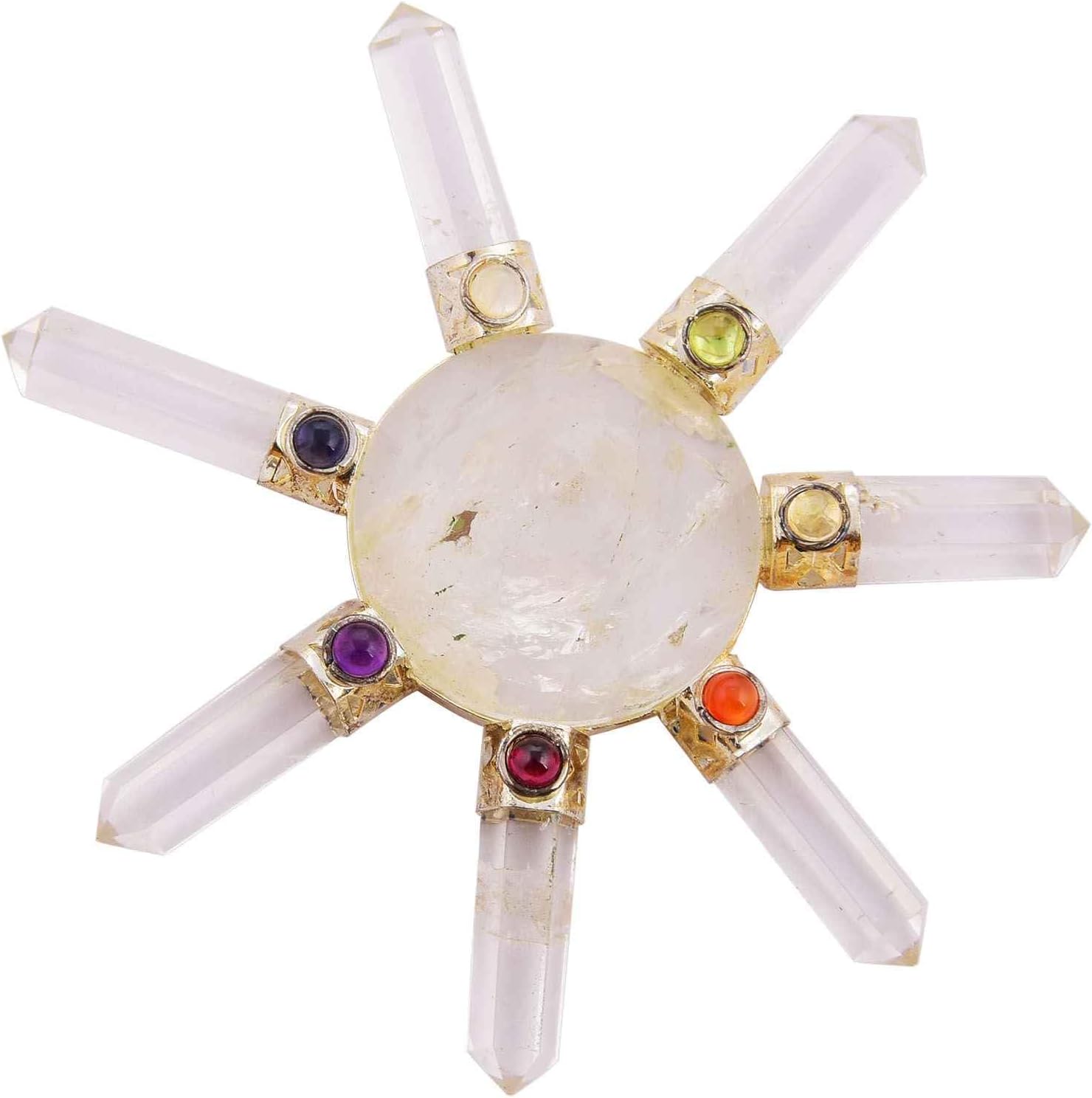 7 Chakra Crystal Conical Stone Generator Reiki Spiritual Gift