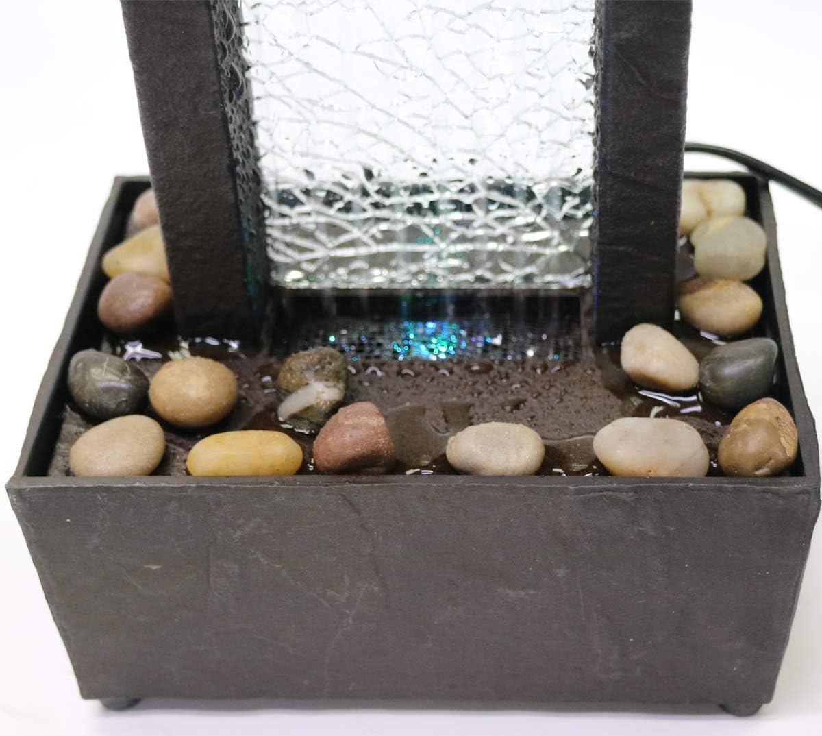 Natures Mark 10 Inch H Crackled Glass Water Fountain