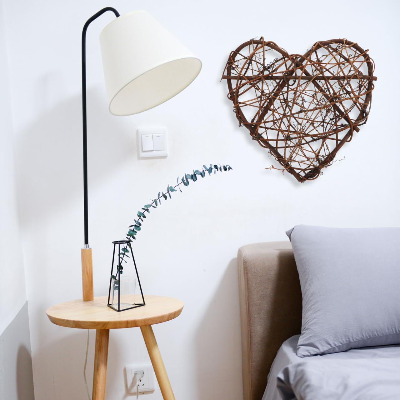 EXCEART 2 Pcs Rattan Wreath Decor for Crafts